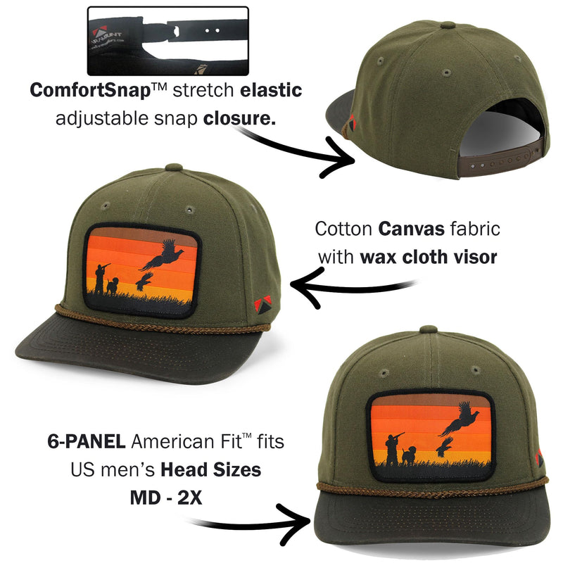 Paramount Outdoors Upland Pheaseant Trucker Hat for Men Meshback Ringneck Rope Cap