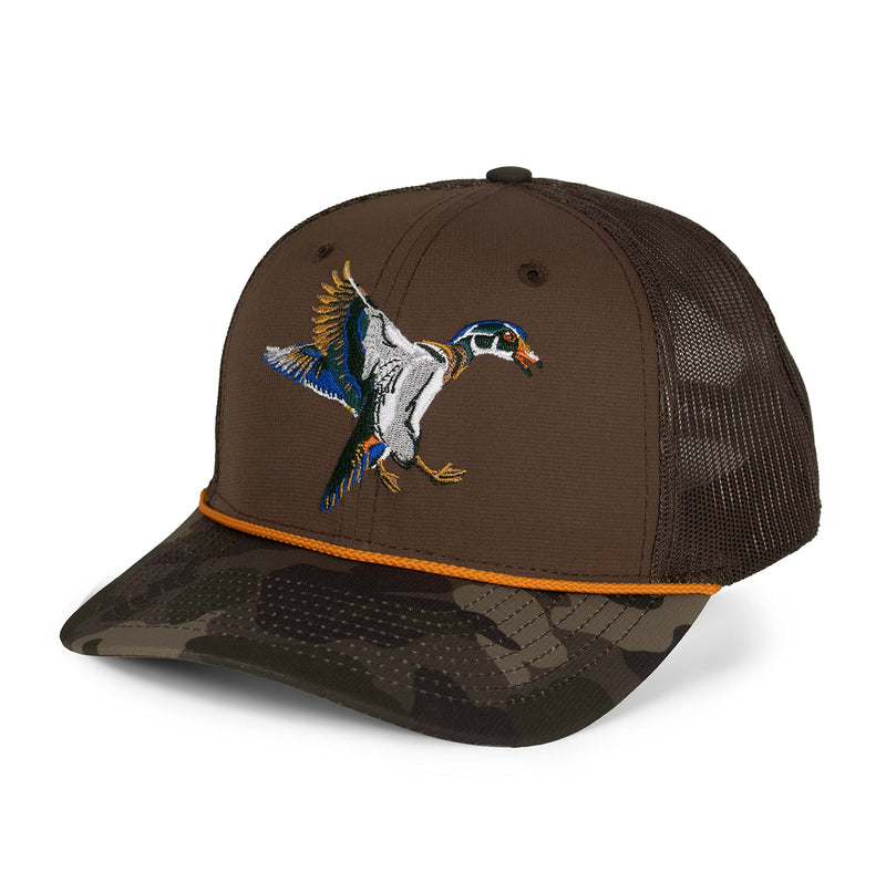 Paramount Outdoors Turkey Feather Bottomland Mesh Back Comfort Snap Snapback, Turkey Hunting Cap