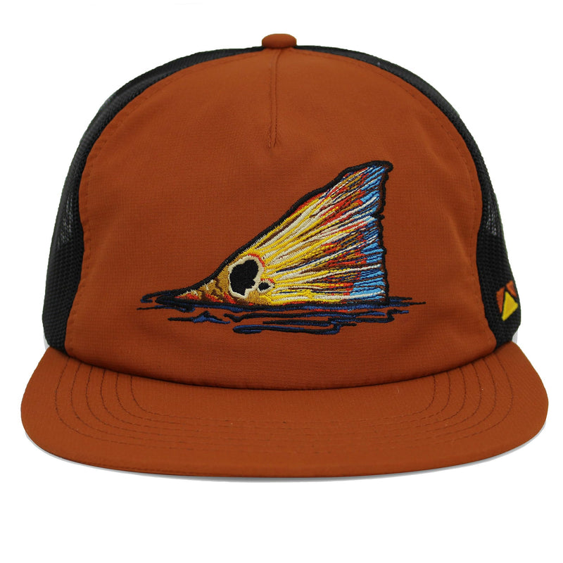 Paramount Outdoors Hat 5-Panel Throwback Fly Fishing Trucker hat with Quick Dry Fabric and Stretch Comfort Snapback