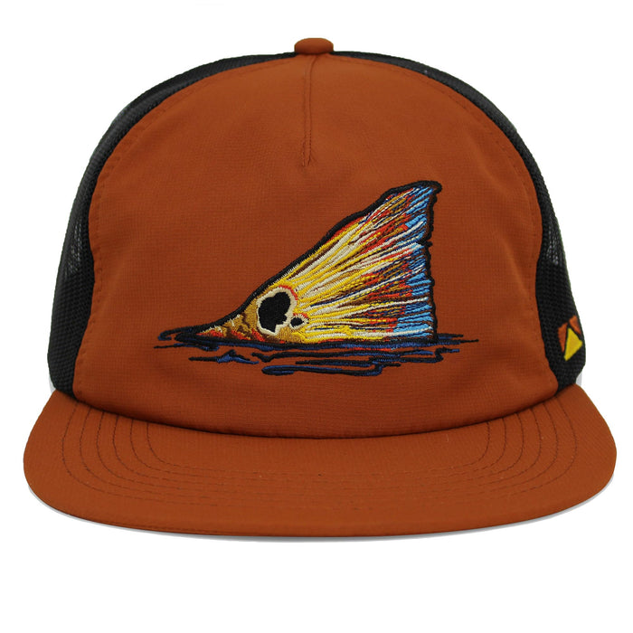 Paramount Outdoors Hat 5-Panel Throwback Fly Fishing Trucker hat with Quick Dry Fabric and Stretch Comfort Snapback