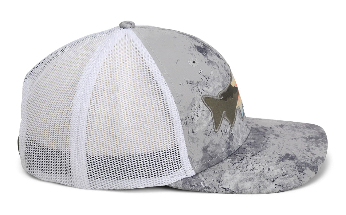 Paramount Outdoors Sunset Fish Silhouetee Performance Trucker Hat Mountain Fishing Rope Cap (Slate - OSFA)