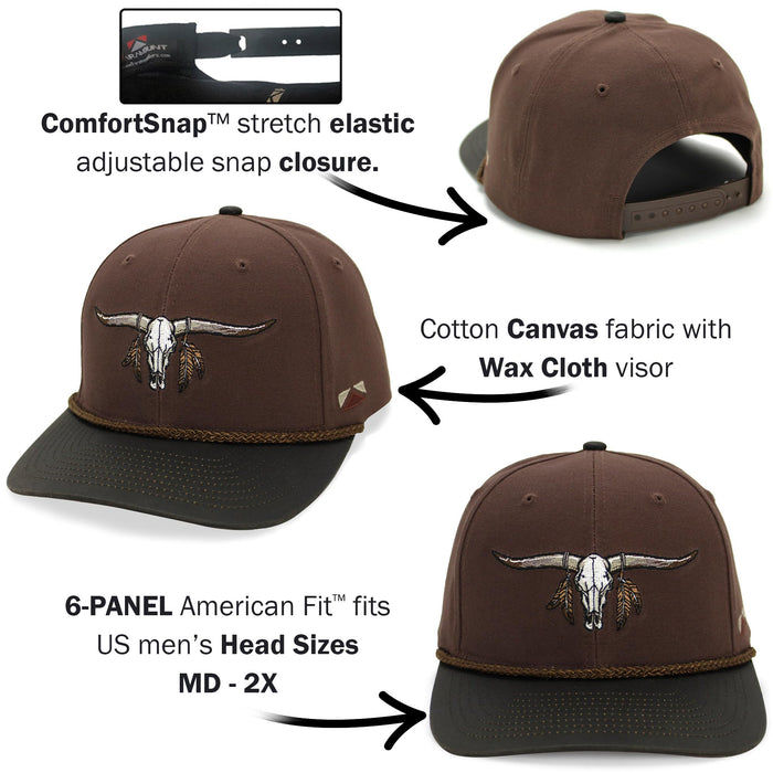 Paramount Outdoors Turkey Feather Bottomland Mesh Back Comfort Snap Snapback, Turkey Hunting Cap