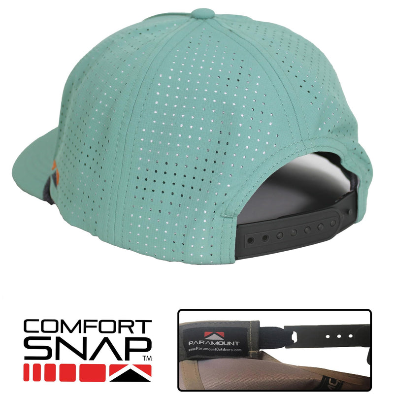 Paramount Outdoors Hat 5-Panel Throwback Fly Fishing Trucker hat with Quick Dry Fabric and Stretch Comfort Snapback