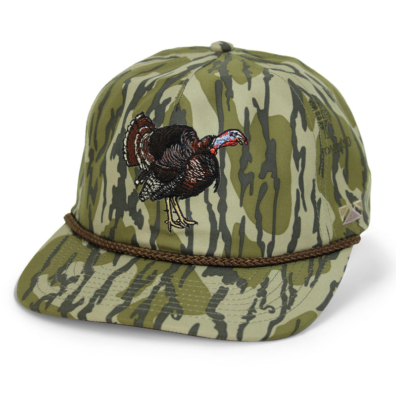 Paramount Outdoors Turkey Feather Bottomland Mesh Back Comfort Snap Snapback, Turkey Hunting Cap