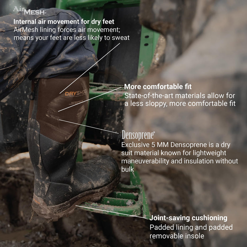 Dryshod Mens Haymaker Hi Rubber Farm Boots |Rubber | Waterproof