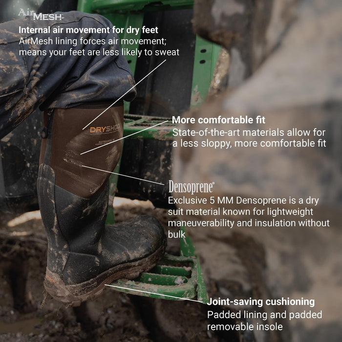 Dryshod Mens Haymaker Hi Rubber Farm Boots |Rubber | Waterproof