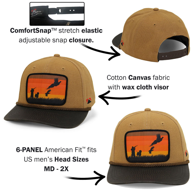Paramount Outdoors Upland Pheaseant Trucker Hat for Men Meshback Ringneck Rope Cap