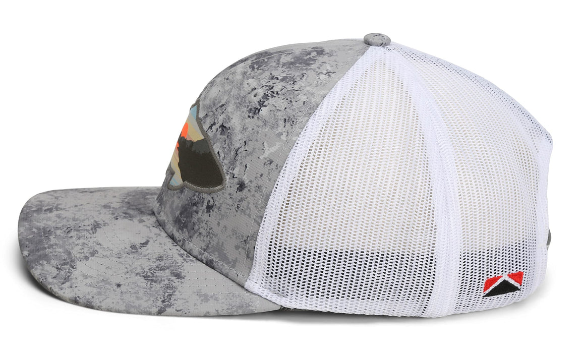Paramount Outdoors Sunset Fish Silhouetee Performance Trucker Hat Mountain Fishing Rope Cap (Slate - OSFA)