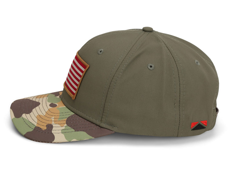 Paramount Outdoors American Flag Performance Ripstop American Fit US Patriotic Cap Fits Head Sizes MD - XX (Red White Blue)