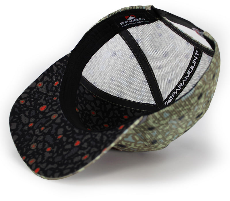 Paramount Outdoors Sunset Fish Silhouetee Performance Trucker Hat Mountain Fishing Rope Cap (Slate - OSFA)