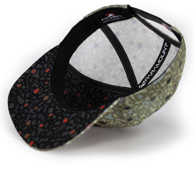 Paramount Outdoors Sunset Fish Silhouetee Performance Trucker Hat Mountain Fishing Rope Cap (Slate - OSFA)