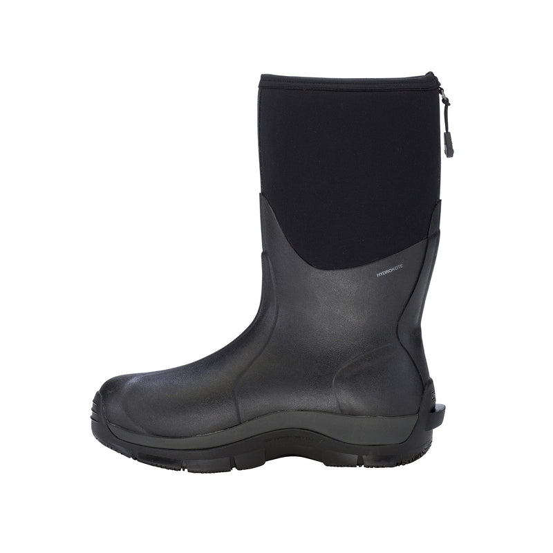 Dryshod Dungho Mid Farming Work Boots | Waterproof | Slip Resistant | Rubber | Black