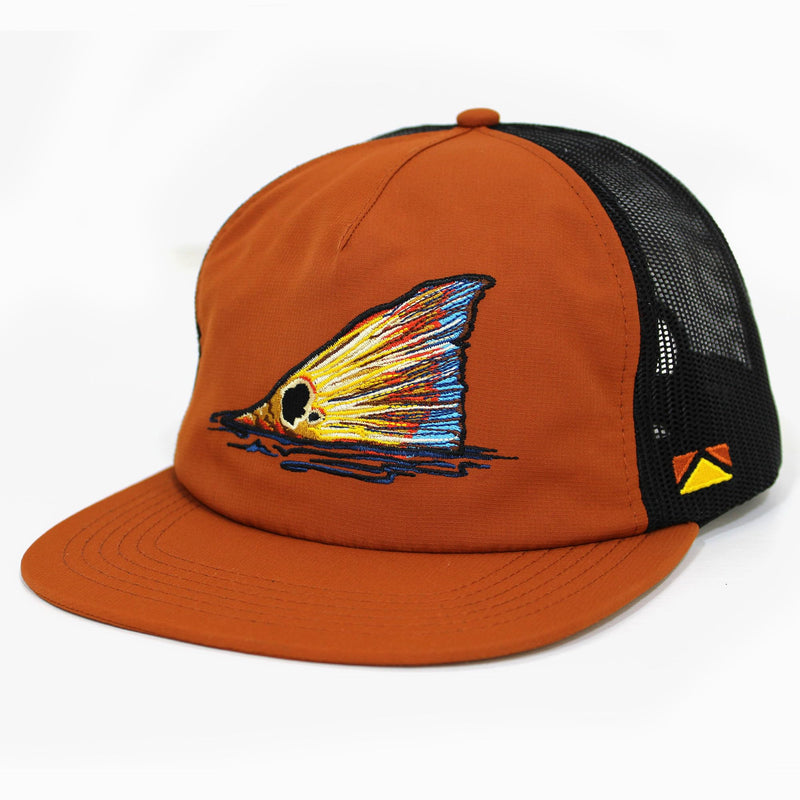 Paramount Outdoors Hat 5-Panel Throwback Fly Fishing Trucker hat with Quick Dry Fabric and Stretch Comfort Snapback