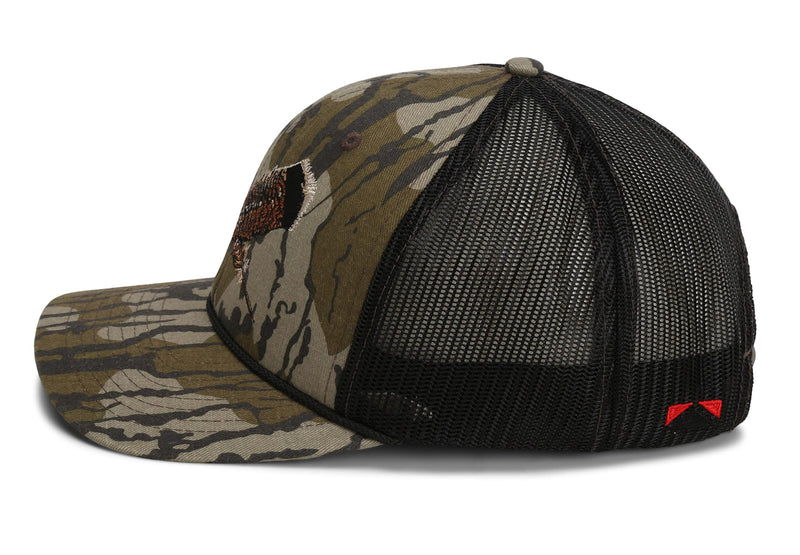 Paramount Outdoors Hat 5-Panel Throwback Fly Fishing Trucker hat with Quick Dry Fabric and Stretch Comfort Snapback