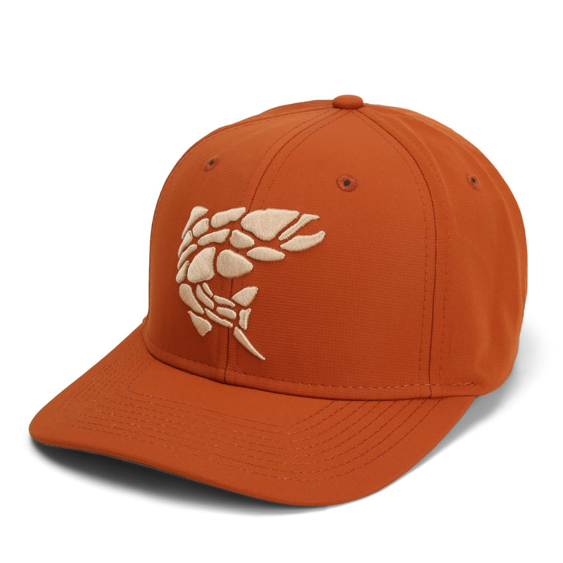 Paramount Outdoors Rock Fish 3-D Puff Embroidery Fishing Hat Salmon Trout Fly Fishing Baseball Cap (Olive)