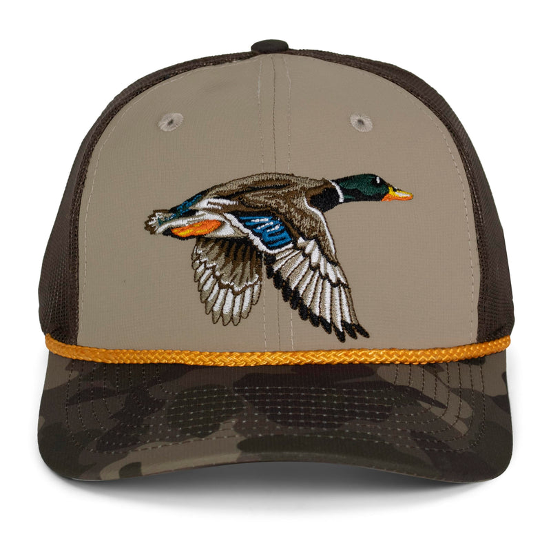 Paramount Outdoors Hat 5-Panel Throwback Fly Fishing Trucker hat with Quick Dry Fabric and Stretch Comfort Snapback