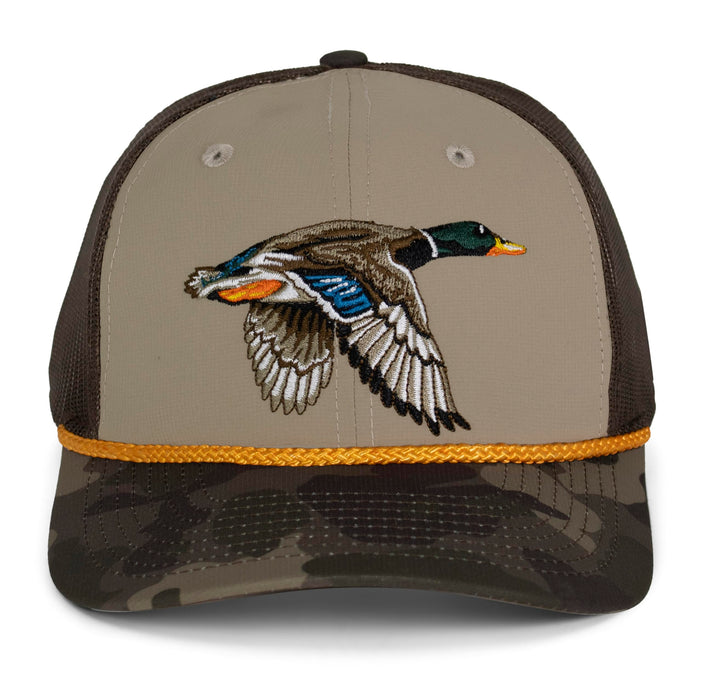 Paramount Outdoors Hat 5-Panel Throwback Fly Fishing Trucker hat with Quick Dry Fabric and Stretch Comfort Snapback