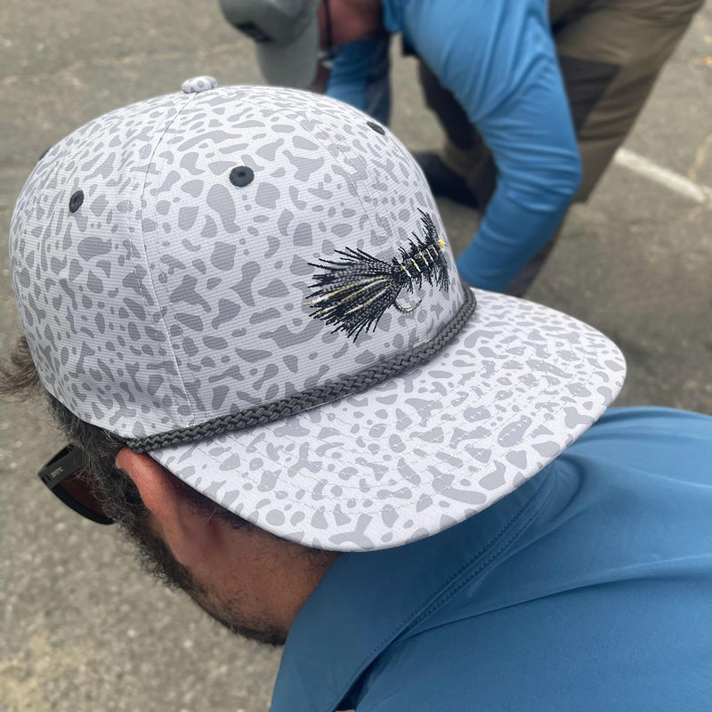 Paramount Outdoors Hat 5-Panel Throwback Fly Fishing Trucker hat with Quick Dry Fabric and Stretch Comfort Snapback