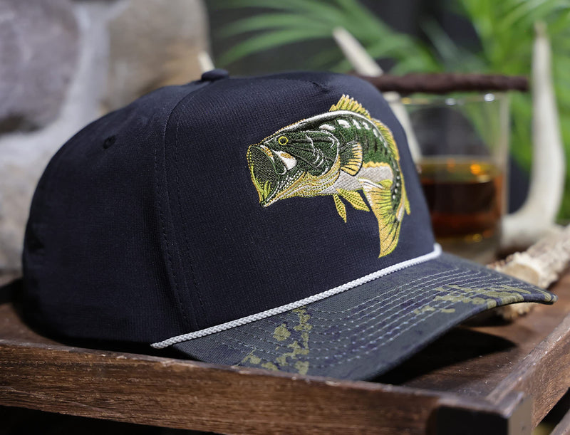 Paramount Outdoors Hat 5-Panel Throwback Fly Fishing Trucker hat with Quick Dry Fabric and Stretch Comfort Snapback