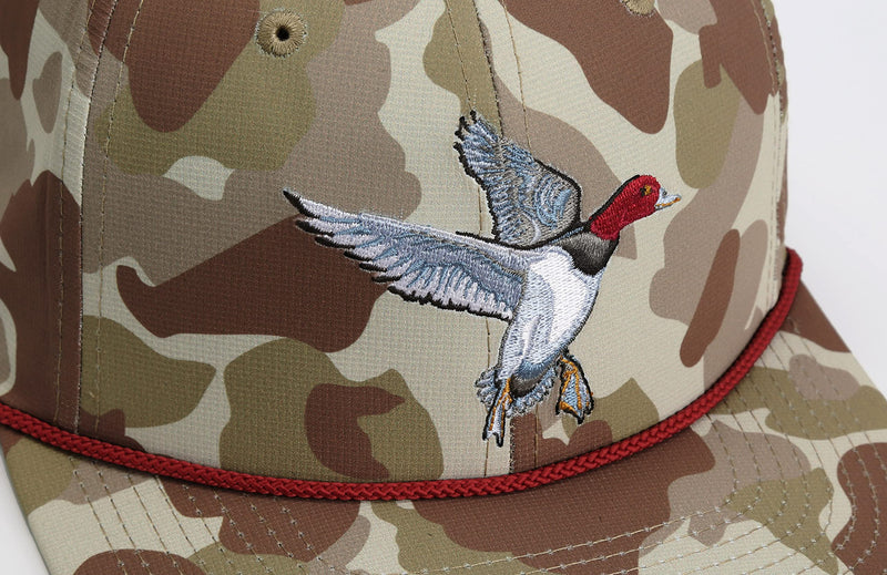 Paramount Outdoors Hat 5-Panel Throwback Fly Fishing Trucker hat with Quick Dry Fabric and Stretch Comfort Snapback