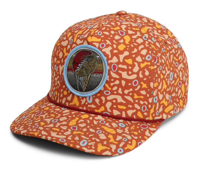 Paramount Outdoors Dead Drift Fly Fishing Patch 5-Panel Vintage Trucker Rope Cap, Fly Fishing Cap
