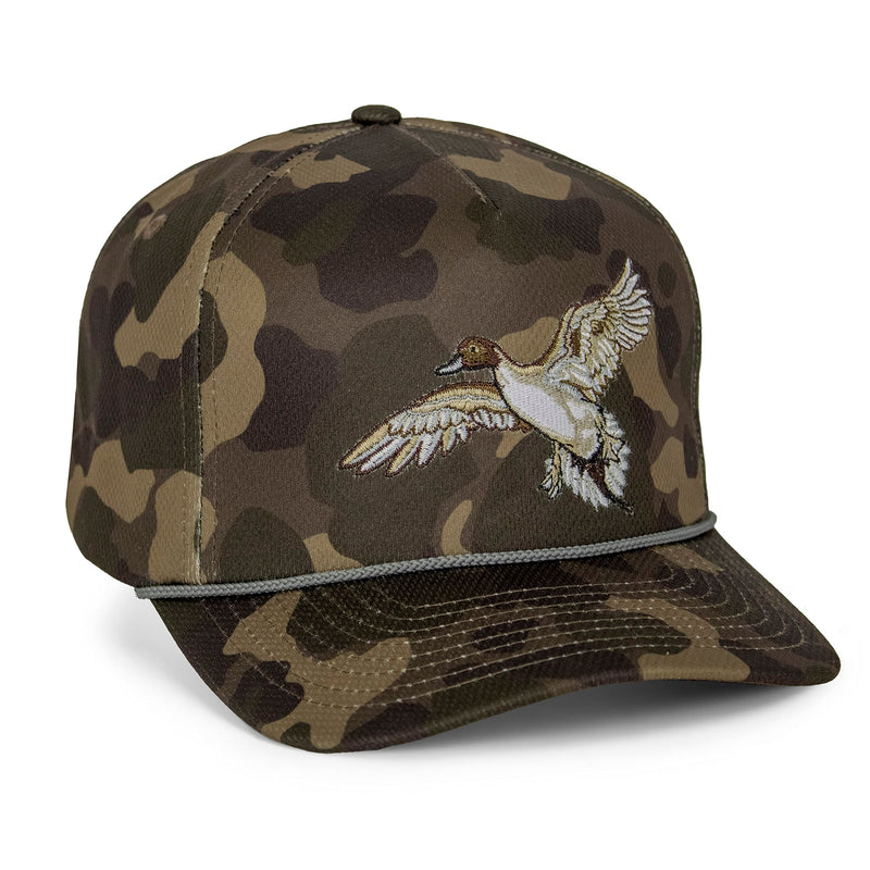 Paramount Outdoors Hat 5-Panel Throwback Fly Fishing Trucker hat with Quick Dry Fabric and Stretch Comfort Snapback