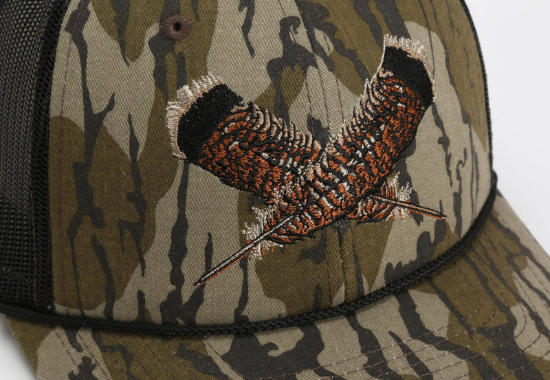 Paramount Outdoors Hat 5-Panel Throwback Fly Fishing Trucker hat with Quick Dry Fabric and Stretch Comfort Snapback
