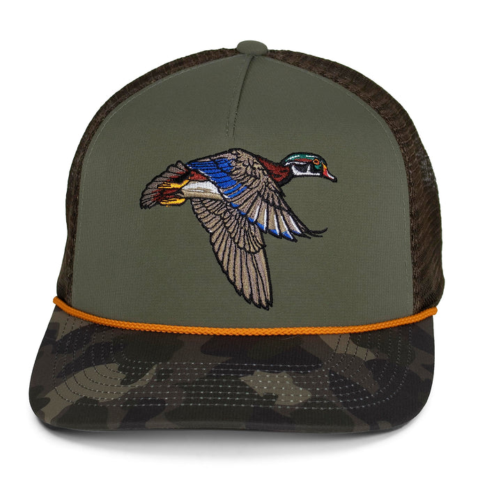 Paramount Outdoors Turkey Feather Bottomland Mesh Back Comfort Snap Snapback, Turkey Hunting Cap