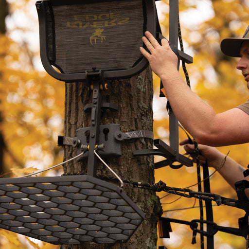 Rivers Edge Next Level Treestand Bracket on a tree