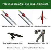 Free $250 ready-to-hunt bundle included: ACU-X RD bolts, broadheads, sling, arrow puller