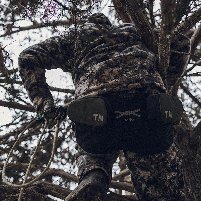 Timber Ninja Black Belt Nano Saddle XL — on hunter