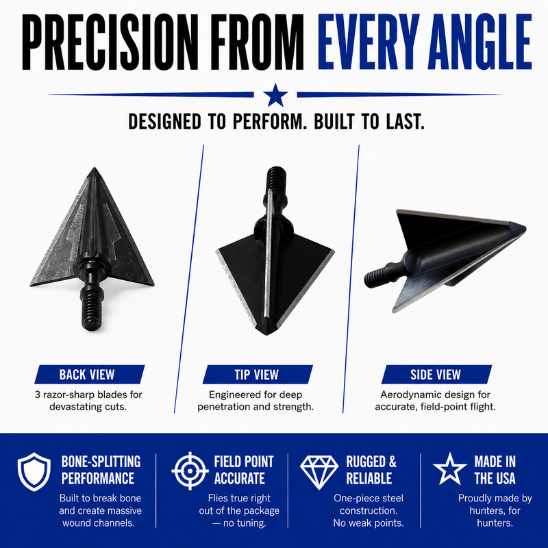 TOTA | 125 grain broadhead | 1-1/8 inch | fixed 3-blade