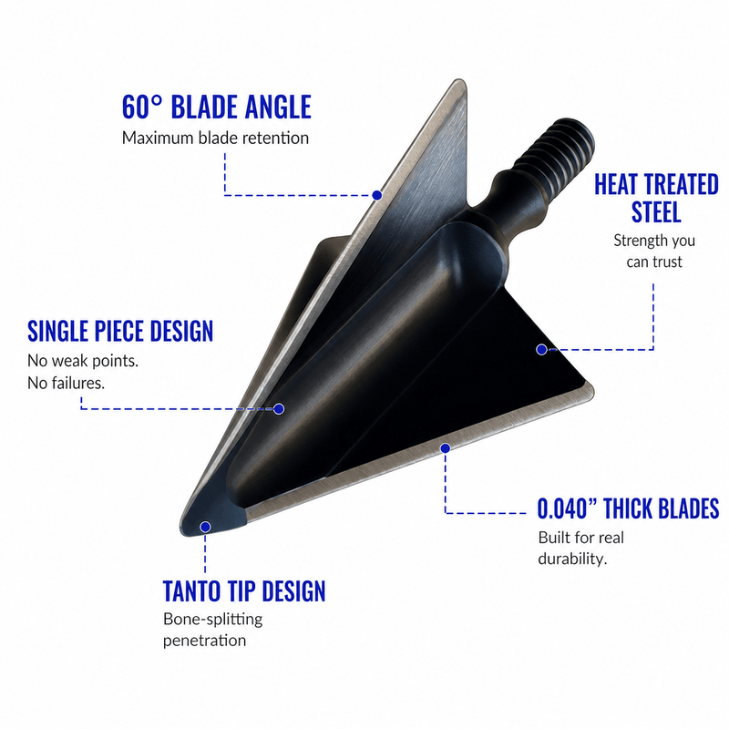 TOTA | 100 grain broadhead | 1-1/8 inch | fixed 3-blade