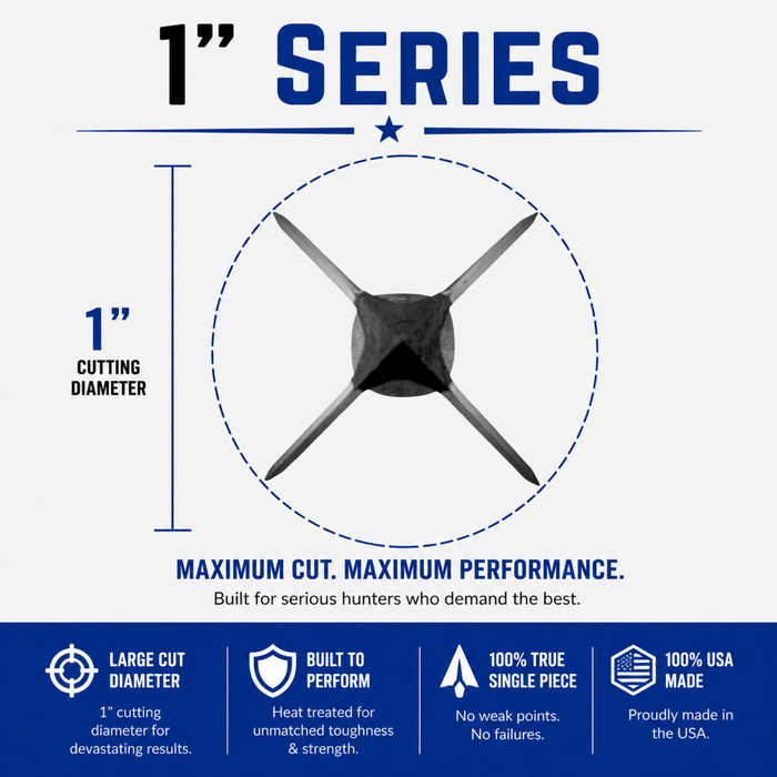 TOTA | 150 grain broadhead | 1-inch solid | fixed blade