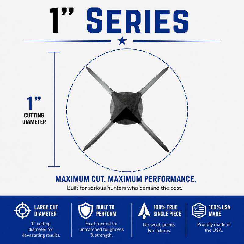 TOTA | 125 grain broadhead | 1-inch solid | fixed blade