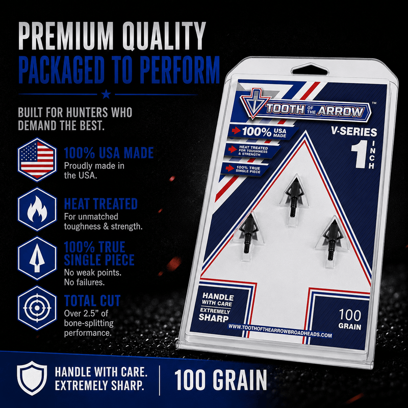TOTA | 100 grain broadhead | 1-inch vented | fixed blade