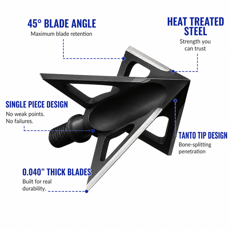 TOTA | 125 grain broadhead | 1-inch vented | fixed blade