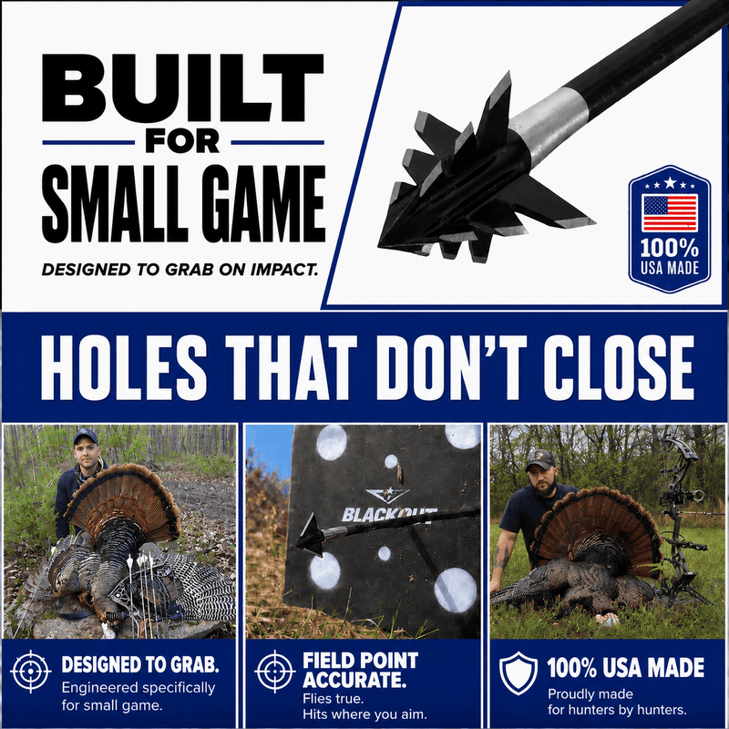 TOTA | 100 Grain Broadhead |Small Game and Turkey | Fixed Blade