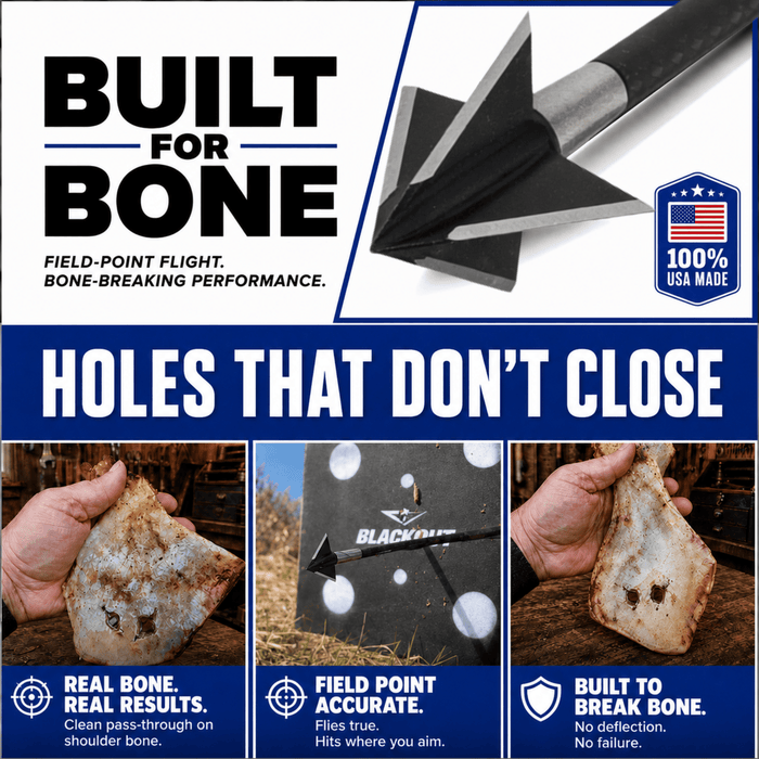 TOTA | 150 grain XL broadhead | 1-3/16-inch solid | fixed blade