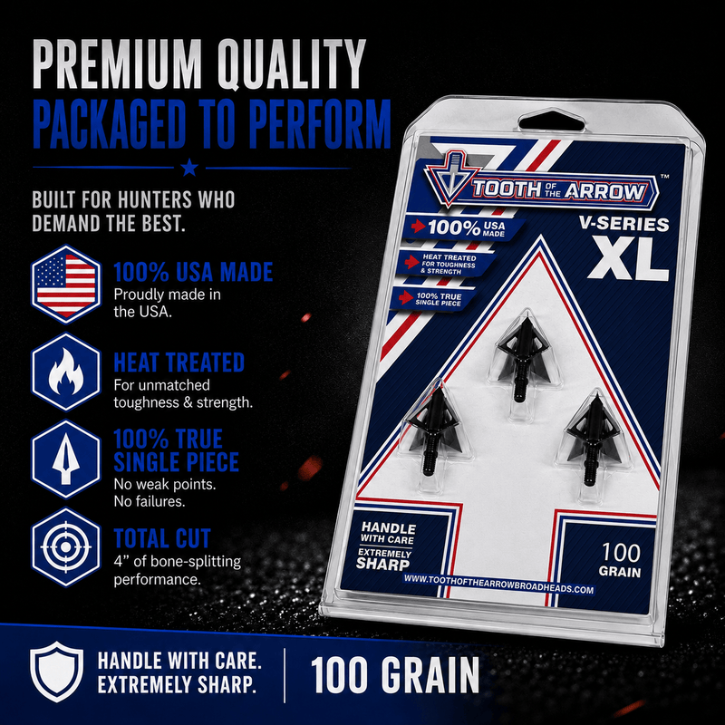 TOTA | 100 grain XL broadhead | 1-3/16-inch vented | fixed blade