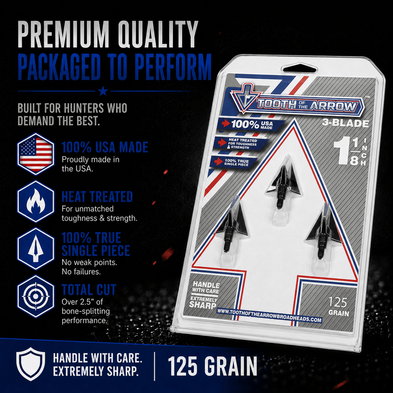 TOTA | 125 grain broadhead | 1-1/8 inch | fixed 3-blade