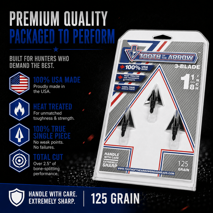 TOTA | 125 grain broadhead | 1-1/8 inch | fixed 3-blade