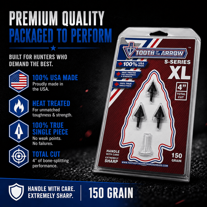 TOTA | 150 grain XL broadhead | 1-3/16-inch solid | fixed blade