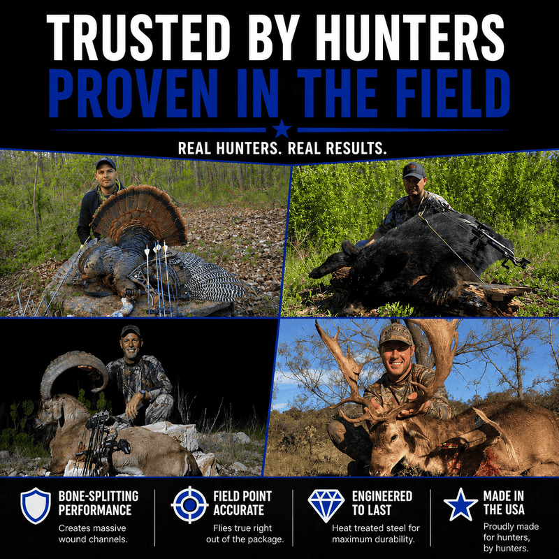 TOTA | 125 Grain Broadhead | Small Game and Turkey | Fixed Blade