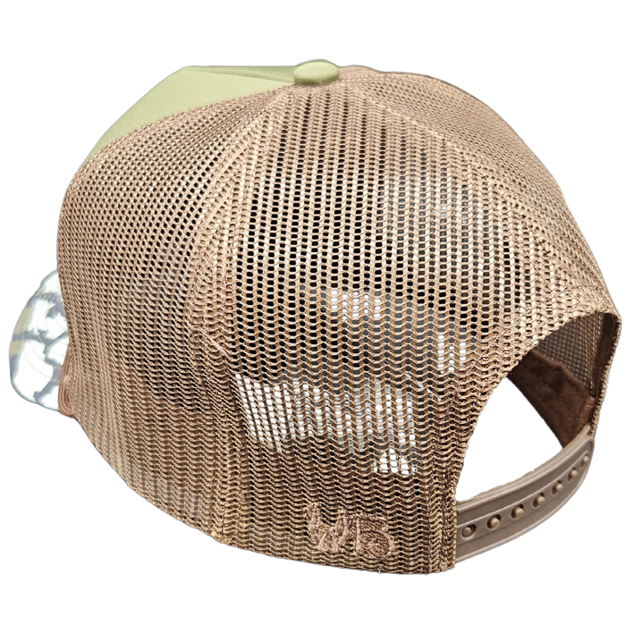 Wild Brims Hats, Flying Wood Duck, bark Camo, Dark Olive, Mesh Back