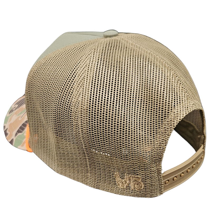 Wild Brims Hats, Wood Duck, Camo Brim, Olive, Mesh Back