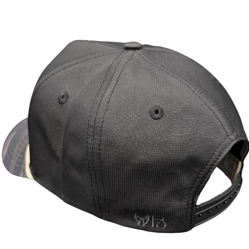Wild Brims Hats, Largemouth Bass Black Camo, Black