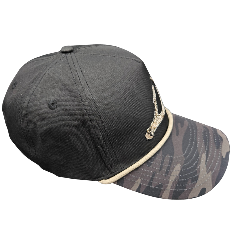 Wild Brims Hats, Deer Antler Black Camo, Black