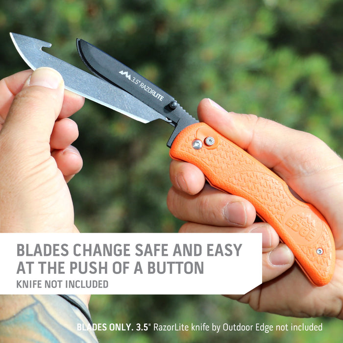 3.5" RazorSafe™ System Drop-Point Replacement Blades Outdoor Edge 