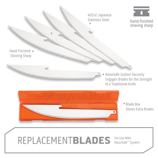 5.0" RazorSafe™ System Boning/Fillet Replacement Blades Outdoor Edge 